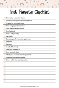 No-Fluff Pregnancy Checklist By Trimester