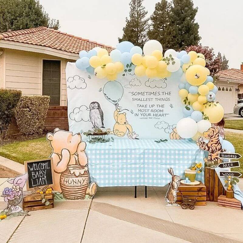 winnie the pooh baby shower welcome sign